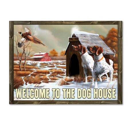 Trademark Fine Art Geno Peoples 'Welcome to the Dog House' Canvas Art, 18x24 ALI19604-C1824GG